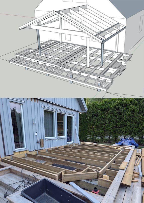 Vinterisoleret udestue af genbrug Vinterisoleret udestue af genbrug